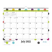 2022-2023 Blue Sky Teacher Dots 12" x 15" Academic Monthly Wall Calendar, Multicolor (100340-A23)
