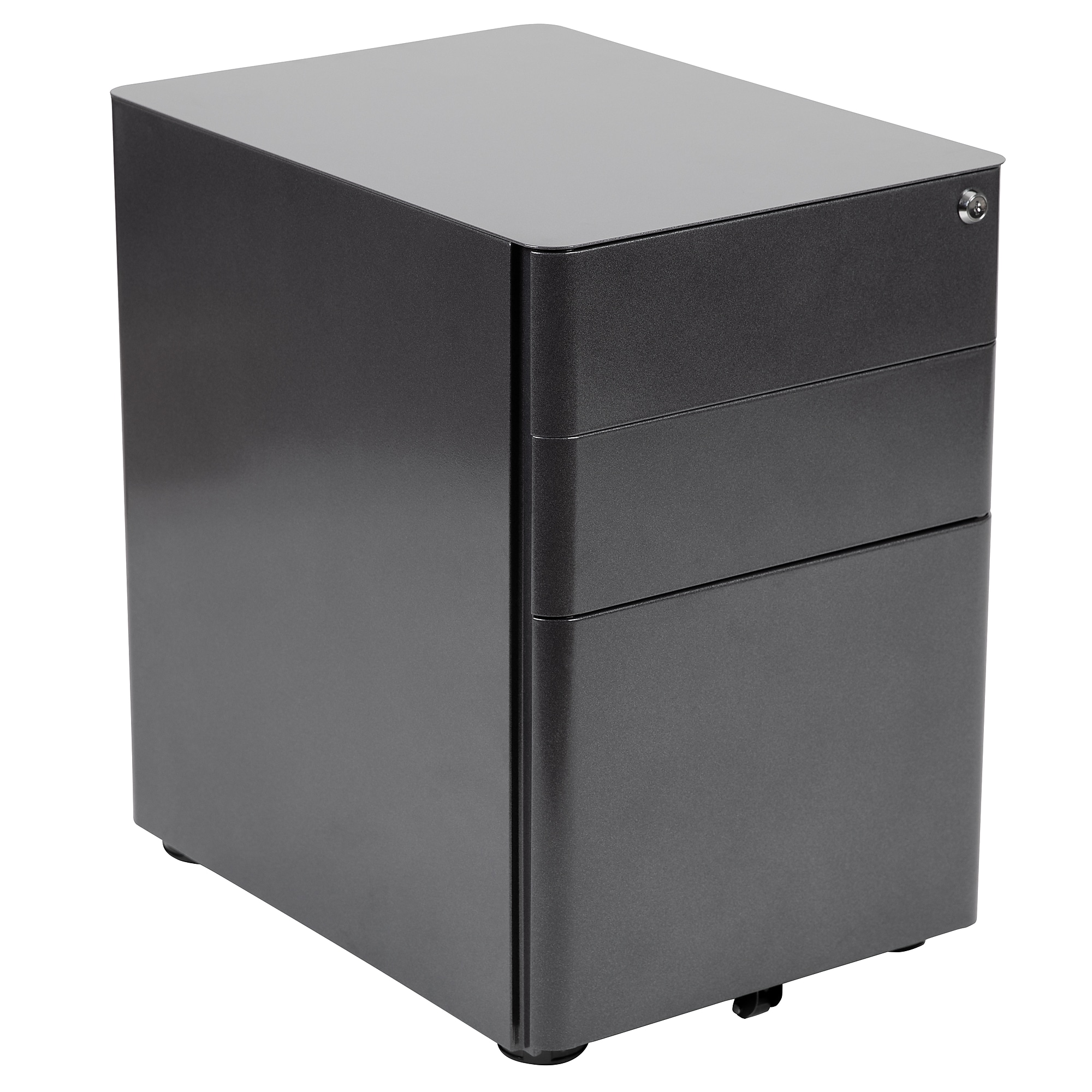 Flash Furniture 3-Drawer Mobile File Cabinet, Letter/Legal Size, 21″D, Black (HZCHPL01BK) Sansujyuku sansujyuku.com