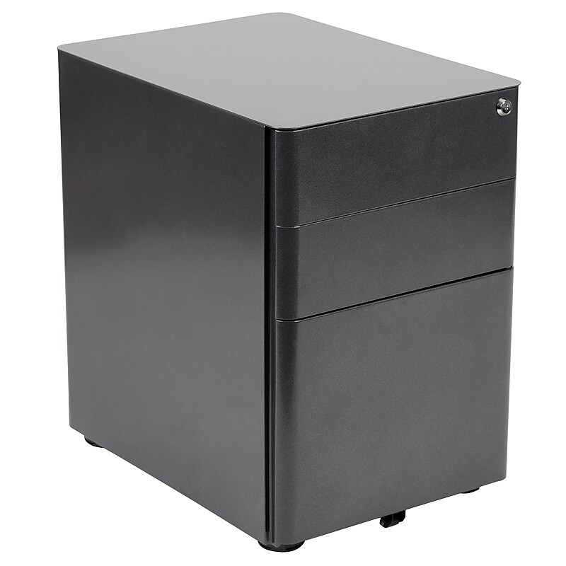Flash Furniture 3-Drawer Cabinet, Legal & Letter Files, Black, 21" (HZCHPL01BK) image 1