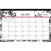 2022-2023 Blue Sky Analeis 11" x 17" Academic Monthly Desk Pad Calendar, White/Black (130617-A23)