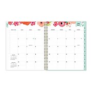 2022-2023 Blue Sky Day Designer Secret Garden Mint 8.5" x 11" Academic Weekly & Monthly Planner, Multicolor (137896-A23)