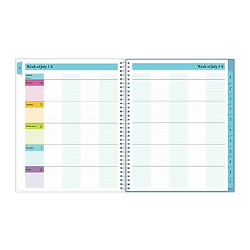 2022-2023 Blue Sky Teacher Dots 8.5" x 11" Academic Weekly & Monthly Planner, Multicolor (100330-A23)