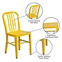 Flash Furniture Colorful Restaurant Chair, Yellow, 2 Pack (2CH6120018YL)~#|#~sp160417791_sc7
