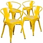 Flash Furniture Colorful Restaurant Chair with Arms, Yellow, 4 Pack (4CH31270YL)~#|#~sp160417952_sc7