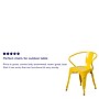 Flash Furniture Colorful Restaurant Chair with Arms, Yellow, 4 Pack (4CH31270YL)~#|#~sp160417957_sc7