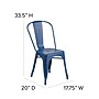 Flash Furniture Colorful Restaurant Chair, Antique Blue, 4 Pack (4ET3534AB)~#|#~sp160417973_sc7