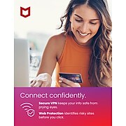 McAfee Total Protection Antivirus Software with VPN, 10 Devices, 1-Year Subscription, Product Key Card