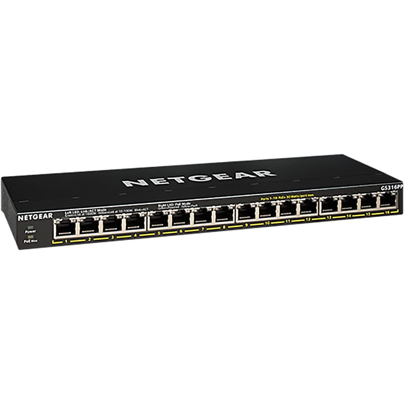Netgear 300 Series GS316PP 16-Port Gigabit Ethernet Unmanaged PoE+ Switch with High-Power FlexPoE (183W) image 1