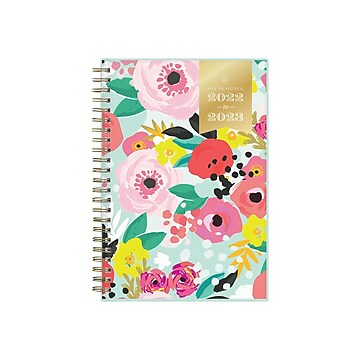 2022-2023 Blue Sky Day Day Designer Secret Garden Mint 5" x 8" Academic Weekly & Monthly Planner, Multicolor (137900-A23)