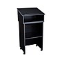 Oklahoma Sound Combo 47.5" Portable Lectern, Black/Charcoal (22-112-BK)~#|#~sp160718454_sc7