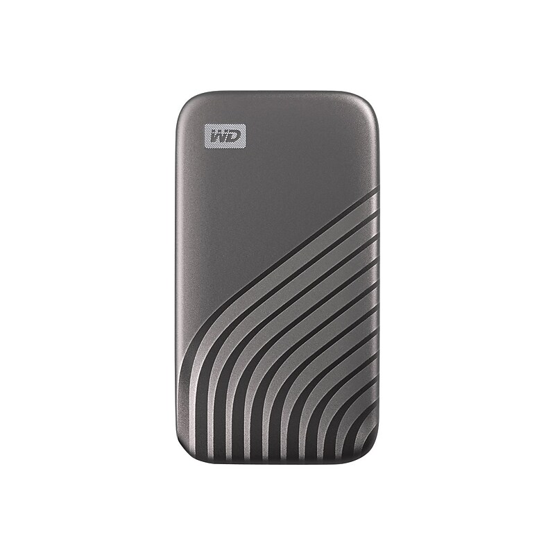 WD My Passport 500GB USB 3.2 External Solid State Drive, Grey (WDBAGF5000AGY) image 1