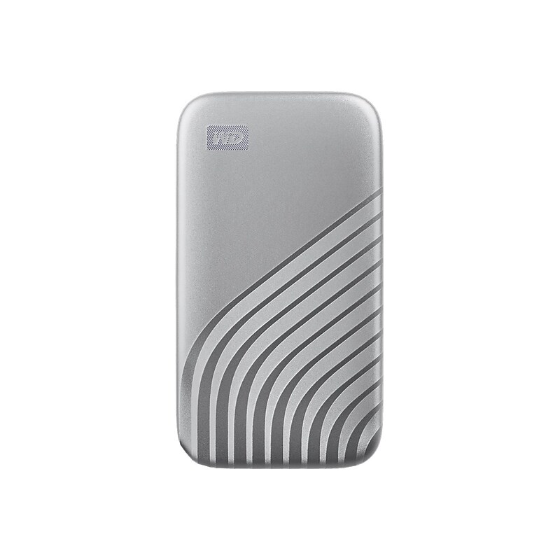 WD My Passport 2TB USB 3.2 External Solid-State Drive, Silver (WDBAGF0020BSL-WESN) image 1