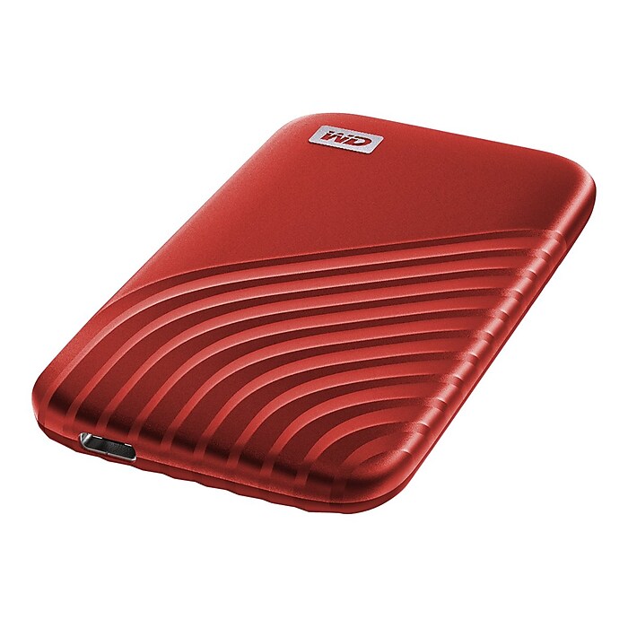 WD My Passport SSD 2TB USB 3.2 External Solid-State Drive, Red 
