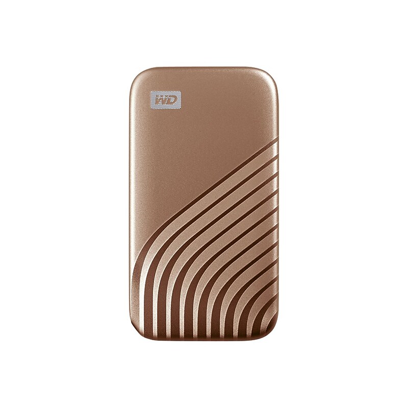 WD My Passport 2TB USB 3.2 External Solid-State Drive, Gold (WDBAGF0020BGD-WESN) image 1