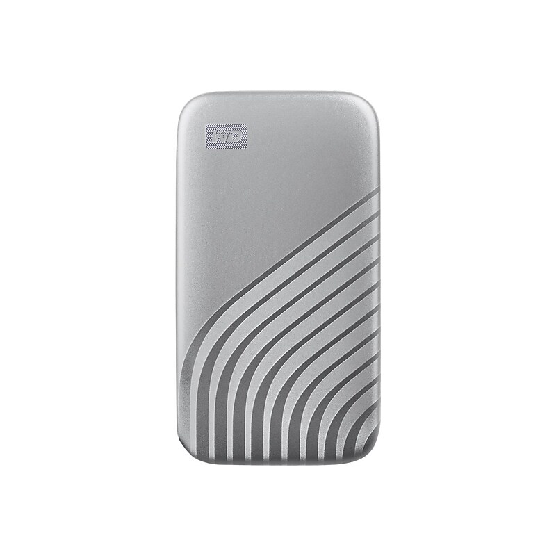 WD My Passport 1TB USB 3.2 External Solid-State Drive, Silver (WDBAGF0010BSL-WESN) image 1