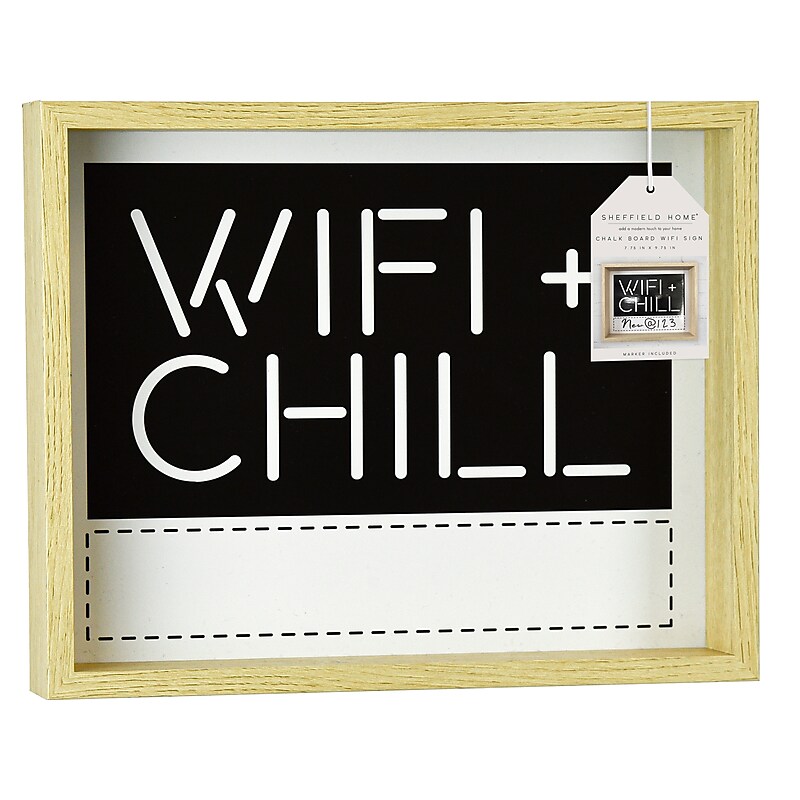 SHEFFIELD HOME Wi-Fi + Chill Dry-Erase Board, 8" x 10", Natural (H4209A NAT) image 1