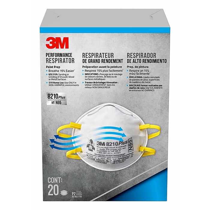 3M™ 8210Plus N95 Performance Disposable Particulate Respirator, 20