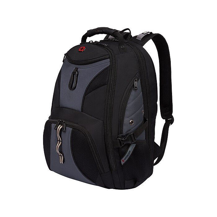 Wenger 1900 ScanSmart Laptop Backpack, Black/Gray (19002411) | Staples