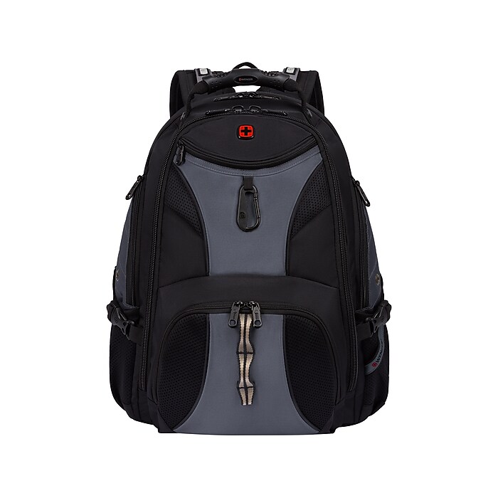 Wenger 1900 ScanSmart Laptop Backpack, Black/Gray (19002411) | Staples