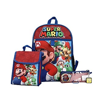 Bioworld Nintendo Super Mario Backpack Set, Multicolor (B1B05EZSMBSB00)