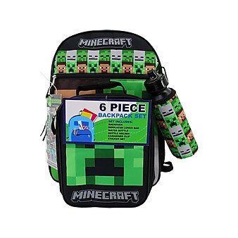 Bioworld Minecraft School Backpack Set, Multicolor (B1Y1LUYMNCSB00)