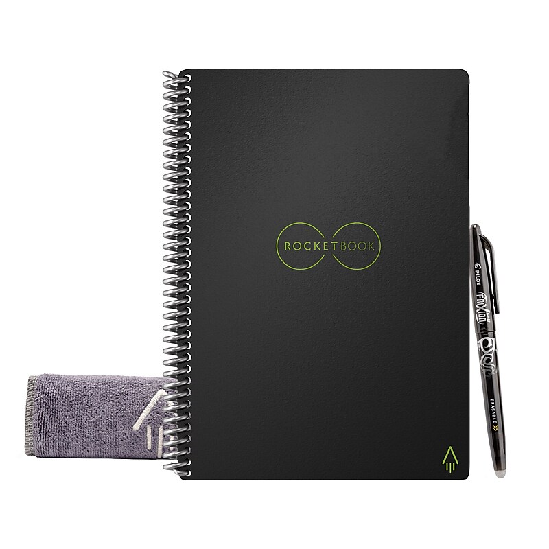 Rocketbook Core Professional Notebooks, 6" x 8.8", College Ruled, 18 Sheets, Black (EVR2-E-RC-A-FR) image 1
