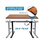 Mount-It! 55"W Electric Adjustable Standing Desk, Hazelnut Brown/Black (MI-18065)~#|#~sp161382664_sc7