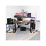 Mount-It! 55"W Electric Adjustable Standing Desk, Hazelnut Brown/Black (MI-18065)~#|#~sp161382667_sc7