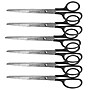 Westcott Contract Shear 9" Straight Stainless Steel Scissors, Pointed Tip, Black Handle, Pack of 6 (ACM10573-6)~#|#~sp161388038_sc7