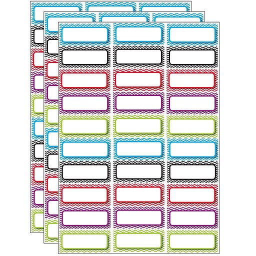 Ashley Productions DieCut Chevron Nameplates, Assorted Colors