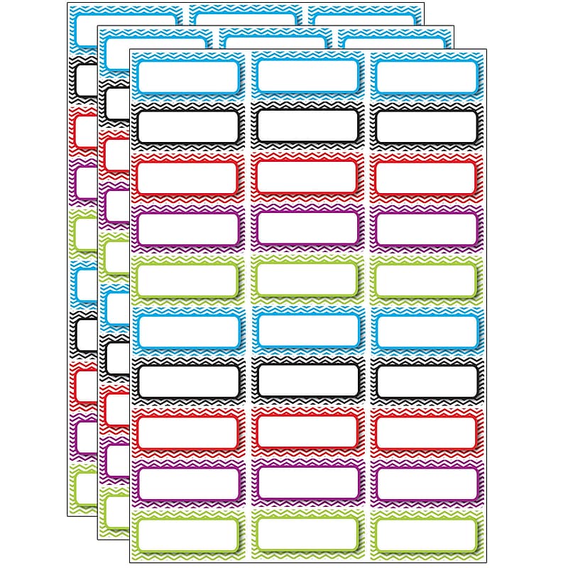 Ashley Productions Die-Cut Magnetic Chevron Nameplates, Assorted Colors, 2.5" x 1", 30 Per Pack, 3 Packs (ASH10077-3) image 1