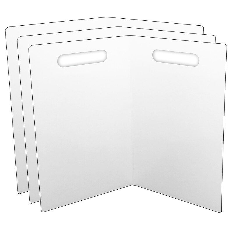 Ashley Folding Magnetic Whiteboard, 14" x 18", 3/Bundle (ASH60000-3) image 1