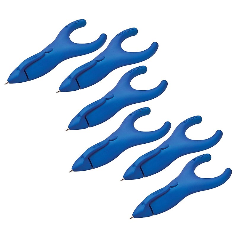 PenAgain Ergo-Sof Retractable Ballpoint Pen, Medium Point, Black Ink, Pack of 6 (BAUM00021-6) image 1