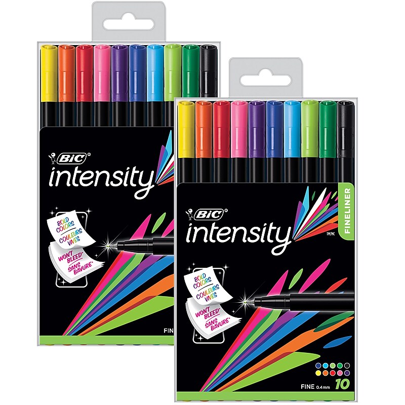 BIC Art Markers, Fine Tip, Assorted, 10/Pack, 2 Packs (BCFPA101AST-2) image 1