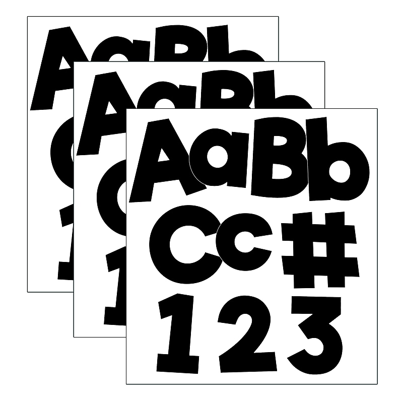 Carson Dellosa Education 4" EZ Letters, Black, 219 Pieces/Pack, 3 Packs (CD-130096-3) image 1