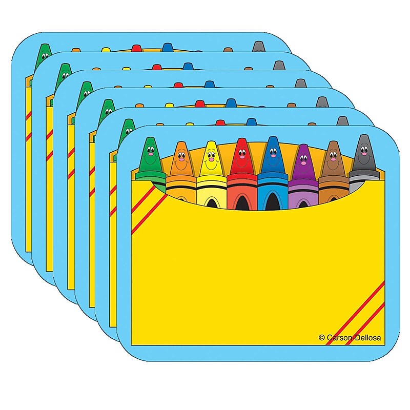 Carson Dellosa Education Crayon Box Name Tags, 3" x 2.5", 40 Per Pack, 6 Packs (CD-9412-6) image 1