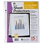 Charles Leonard Economy Weight Sheet Protector, 8.5" x 11", Clear, 15 Per Pack, 12 Packs (CHL48115-12)~#|#~sp161457423_sc7