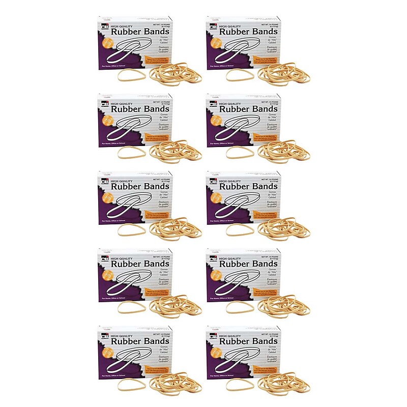 Charles Leonard Rubber Bands, 3" x 1/8", 1/4 lbs. Box, 10 Boxes (CHL56132-10) image 1
