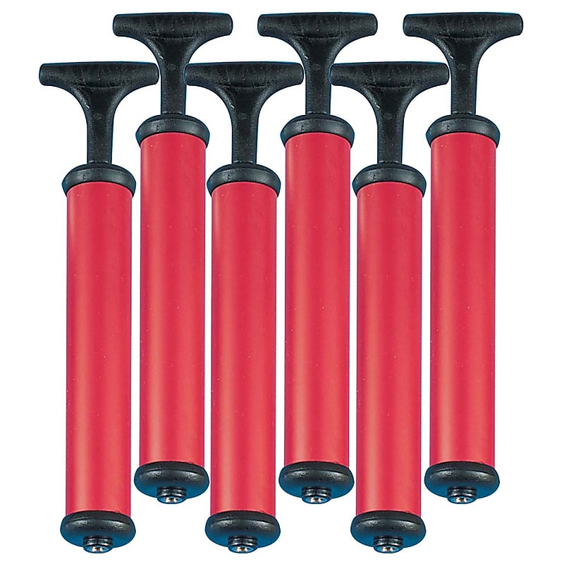 Champion Sports Hand Air Pump, Red/Black, Pack of 6 (CHSIP10-6) image 1
