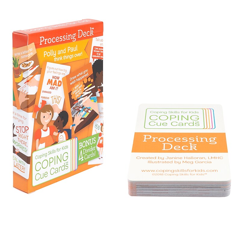 Coping Skills for Kids Coping Cue Cards, Processing Deck, 44/Pack (CSKCCPRO) image 1