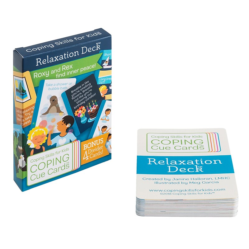 Coping Skills for Kids Coping Cue Cards, Relaxation Deck, 44/Pack (CSKCCREL) image 1