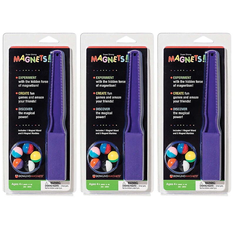Dowling Magnets Magnet Wand & 5 Magnet Marbles, 3 Sets (DO-736600-3) image 1