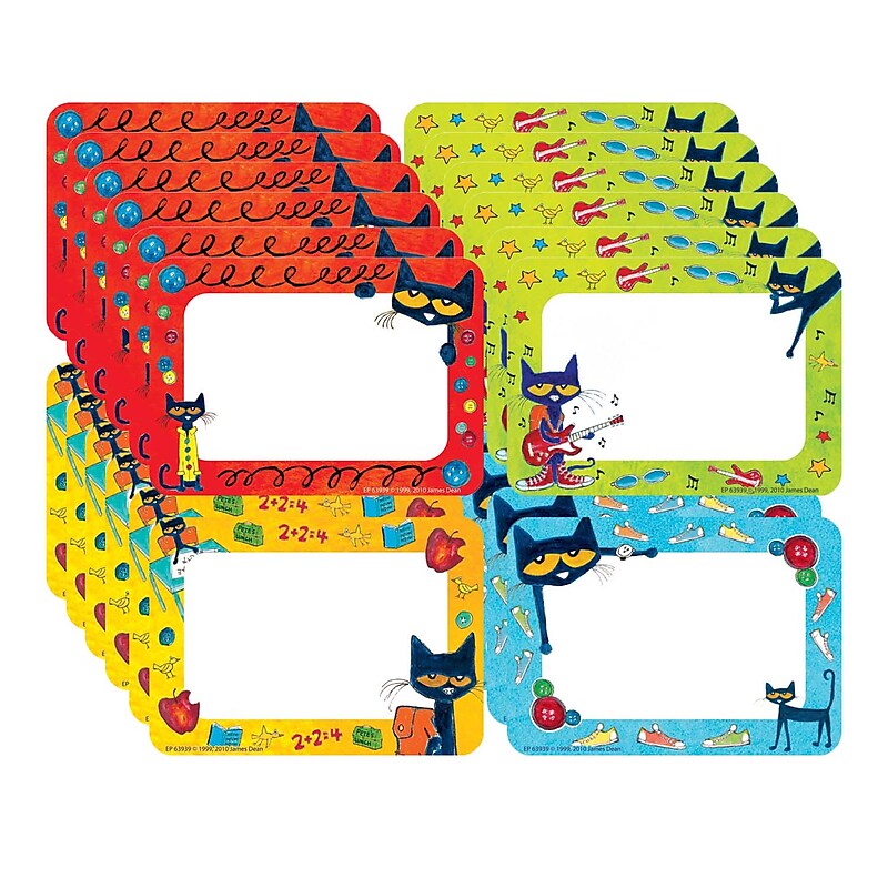 Edupress™ Pete the Cat Name Tags, 3.5" x 11", 36 Per Pack, 6 Packs (EP-63939-6) image 1