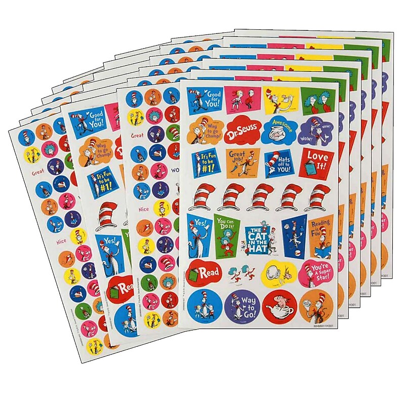 Eureka Cat in the Hat™ Sticker Book, 536 Stickers Per Book, Pack of 6 (EU-609690-6) image 1