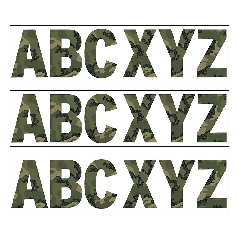 Eureka 7" Deco Letters, Classic Camo, 129/Pack, 3 Packs (EU-850004-3) image 1