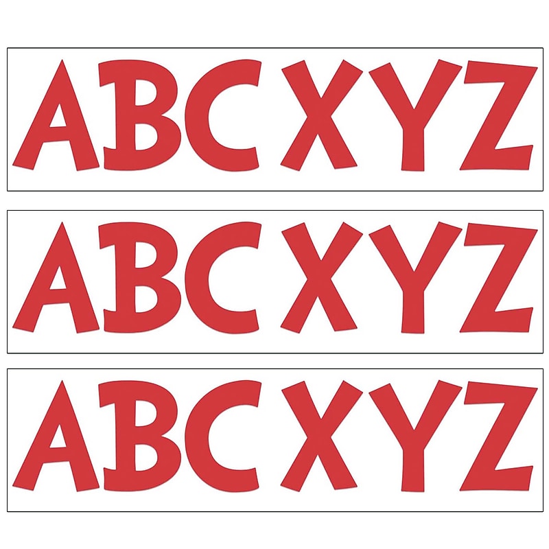 Eureka Dr. Seuss 7" Reusable Punch Out Deco Letters, Red, 143/Pack, 3 Packs (EU-850010-3) image 1