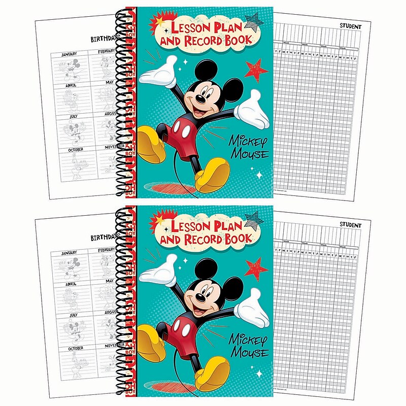 Eureka Mickey Lesson Plan & Record Book, Pack of 2 (EU-866267-2) image 1