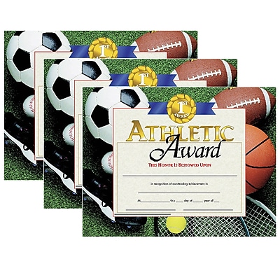 Athletic Award Zertifikate 30 Stück - 21,6x27,9cm, Für Schule & Sport, Mehrfarbig