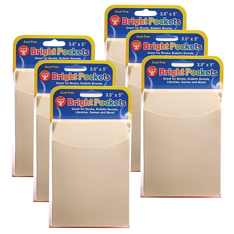 Hygloss Manila Library Pockets, 40 Per Pack, 6 Packs (HYG15649-6) image 1