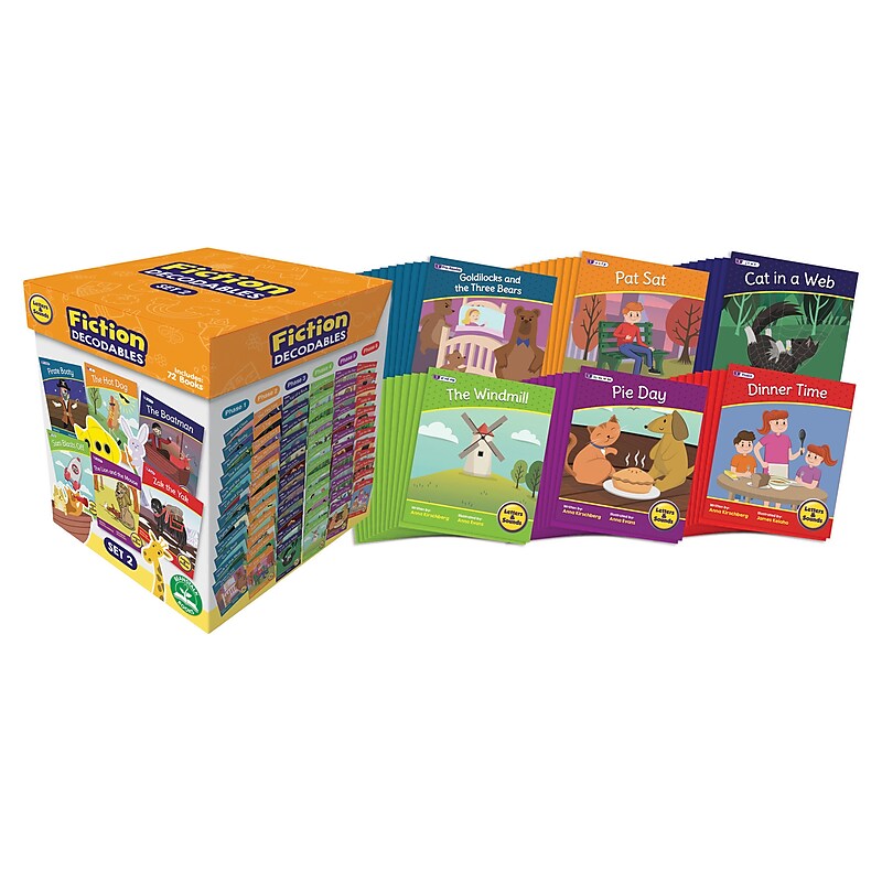 Junior Learning® Letters & Sounds, Fiction Decodables Boxed Set, Set 2, 72 Titles image 1